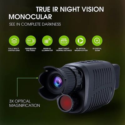 5X Digital Zoom Night Vision Monocular 1.5inch Screen Hunting Night Vision Goggles
