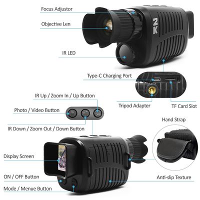 1080P Hunting Thermal Binoculars Monocular Infrared 5x Digital Zoom