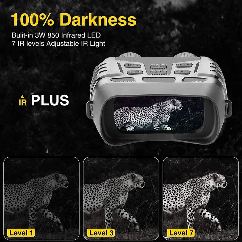 Infrared Night Vision Binoculars 5X Digital Zoom Scope